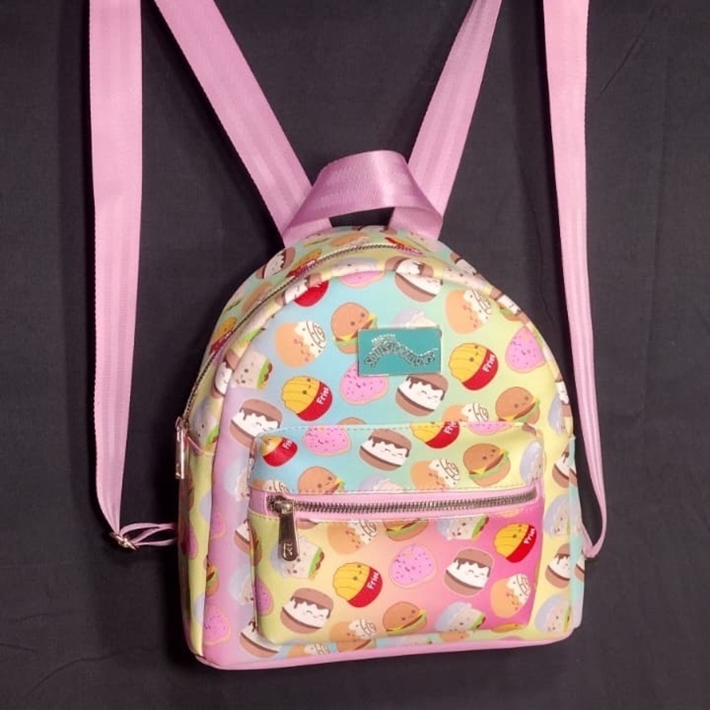 Squishmallows Pastel Kids Backpack with Pink Straps pre owned Exellent condition